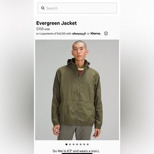 Brand New Lululemon Evergreen Jacket in Olive.